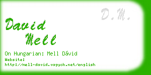 david mell business card